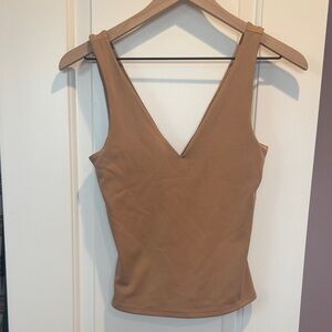 Express Tan V-Neck Tank Top only worn once